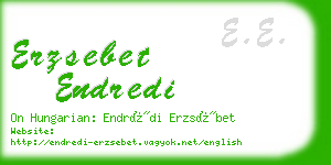 erzsebet endredi business card